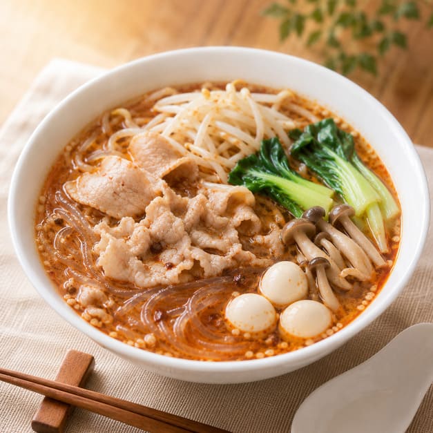 スパイス不要「和風麻辣湯+お好みの具材」麻辣湯