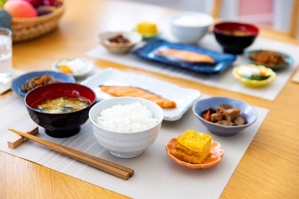 ご飯を主食とした朝食