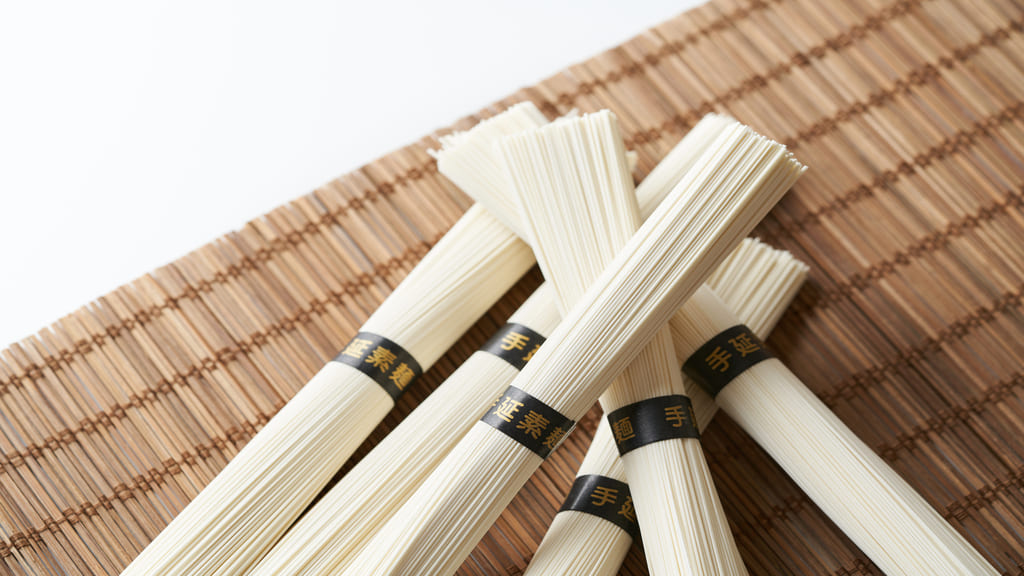 カダイフの代用品に使うそうめん