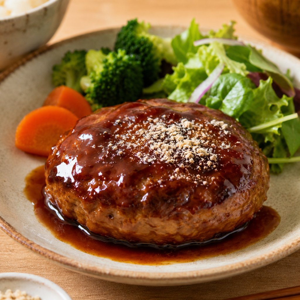 米ぬかパウダーハンバーグ