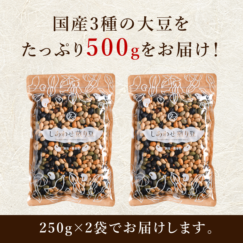 ミックス煎り豆500g | タマチャンショップ  公式オンラインストア｜タマチャンショップは毎日の食事で体の中から健康・美容・ダイエットを目指す方への自然食品ショップ » ミックス煎り豆500g