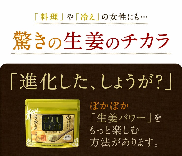 みらいのしょうが70g×3袋 | タマチャンショップ 公式オンライン