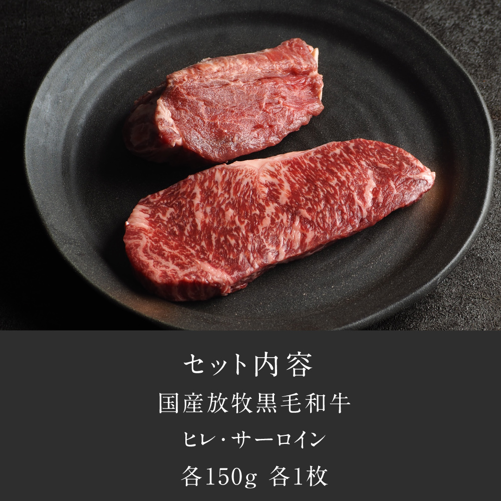 Dr.Beef ステーキ ヒレ＆サーロイン2種セット合計300gサムネイル01