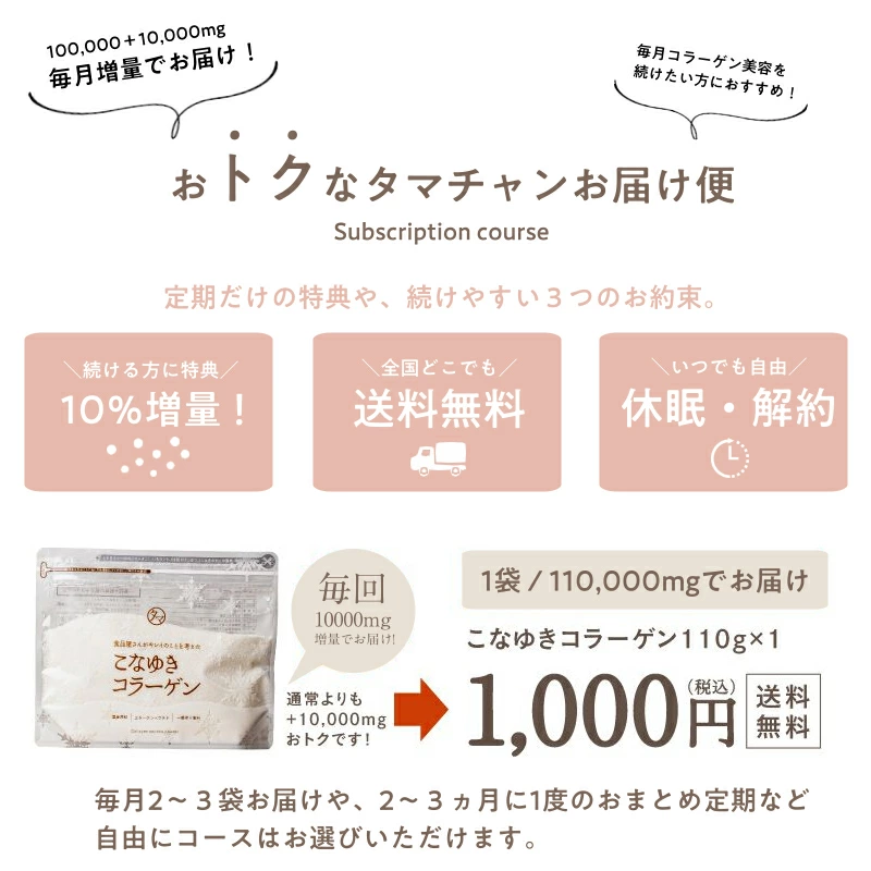 こなゆきコラーゲン 【定期】10％増量！