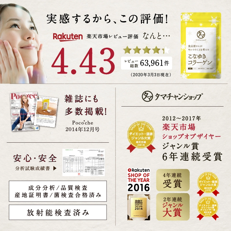 こなゆきコラーゲンセット (100g×2袋セット)サムネイル01