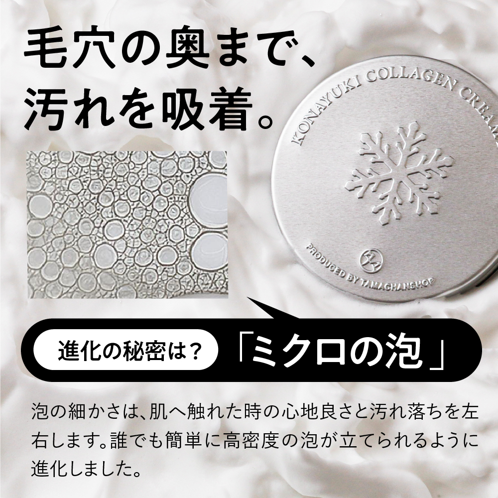 こなゆきコラーゲン洗顔（朝泡・夜泡）サムネイル01