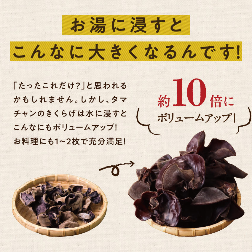 黒乾燥きくらげ40g×2袋サムネイル01