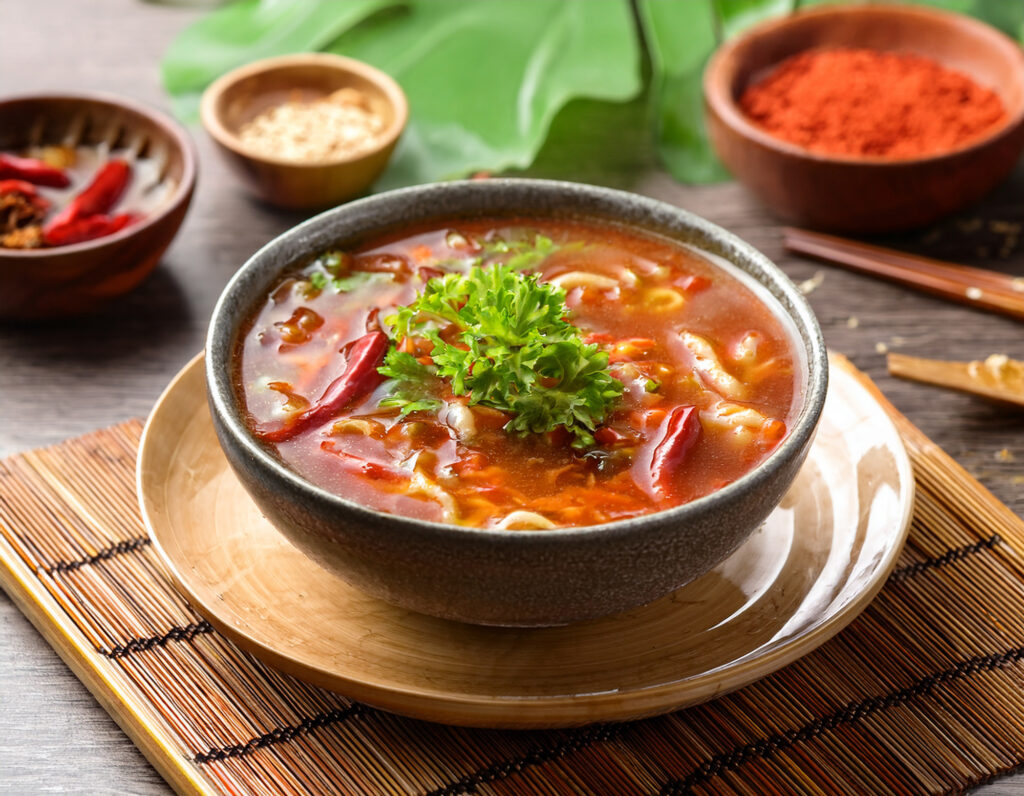 机の上の麻辣湯