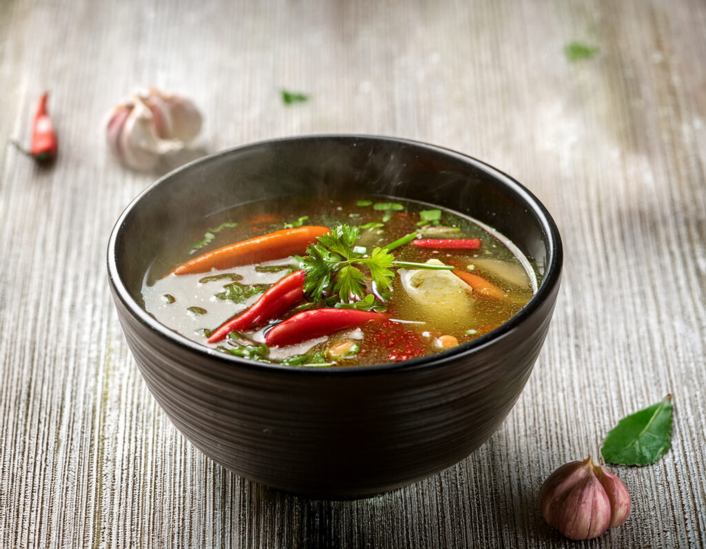スープが多めな麻辣湯