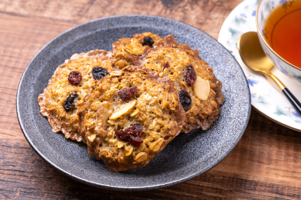 オートミールを使用したクッキー