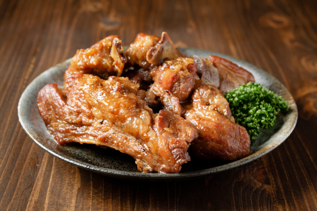 ピーナッツバターを使用したグリルドポーク