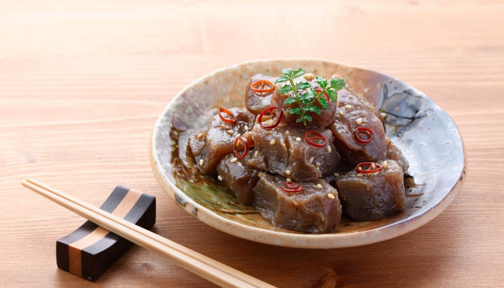 こんにゃくのピリ辛炒め