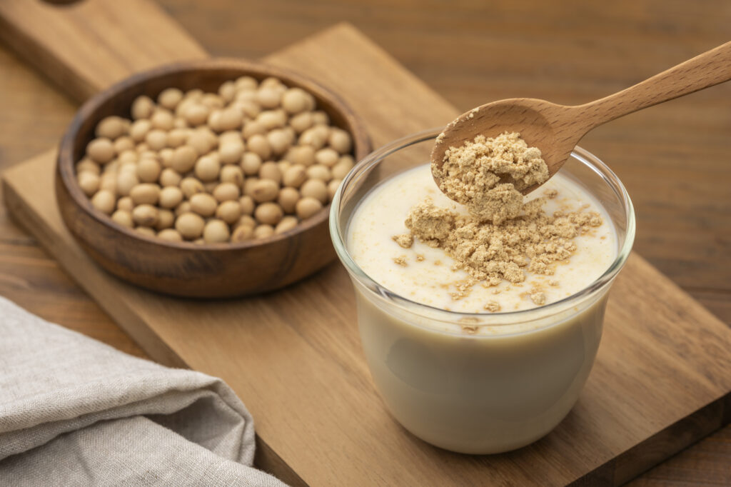 飲み物にきなこ